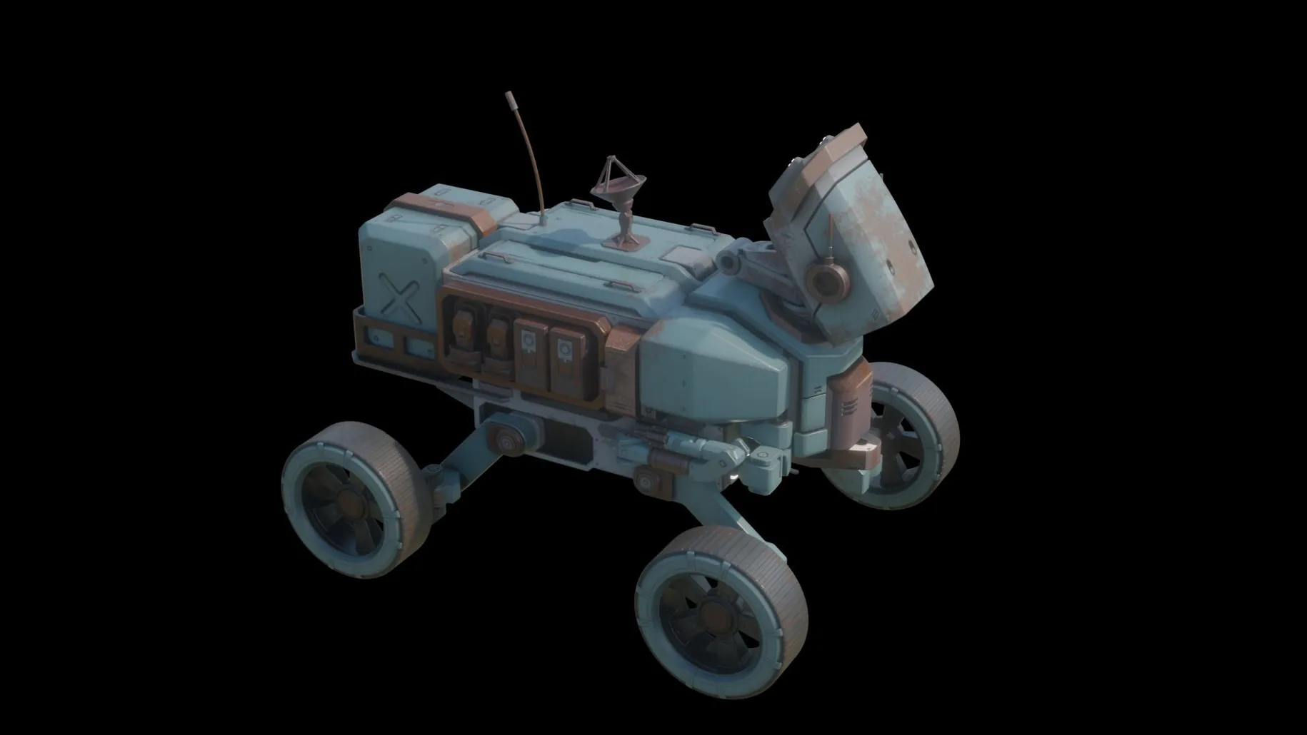 Mars Rover: Folded state / sleep mode