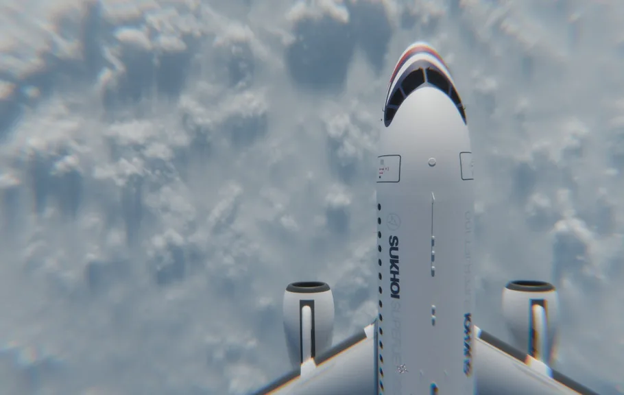 Sukhoi Superjet 100: Top view